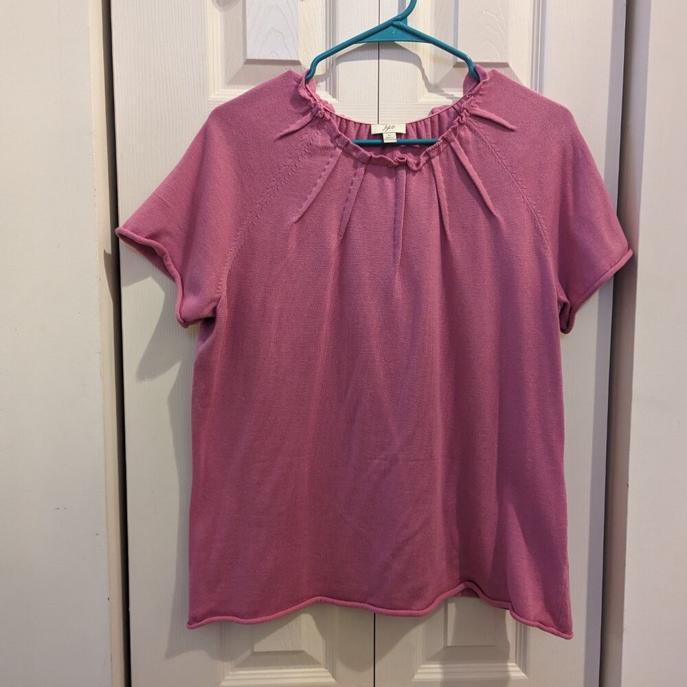 J. Jill  Short Sleeve Cotton Top     Size L